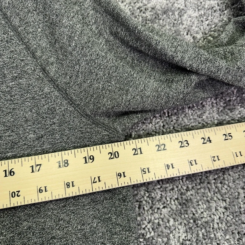 Banana Republic Sweatshirt Mens Large Gray Knit Henley Mock Neck Kangaroo Pocket